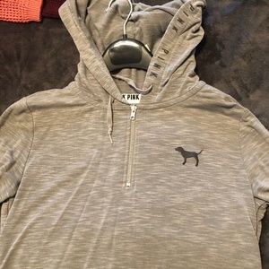 Pink hooded sweatshirt